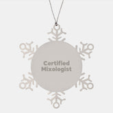 Mixologist Fun, Funny Snowflake Ornaments Gifts from Friends for Certified Mixologists, Unique Christmas Memorable Presents for Men, Women, Coworkers, Family - Image 1